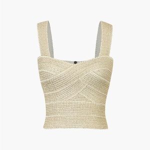 Zip Back Crop Bandage Tank Top | worn once | perfect vacay or summer top